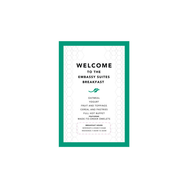 Welcome Sign Insert – Embassy Suites Signs