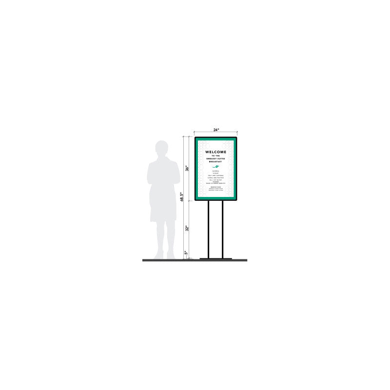 Metal Floor Standing Black Frame – Embassy Suites Signs
