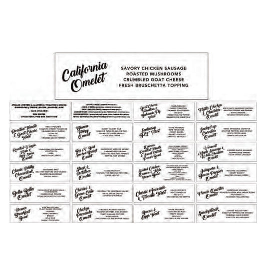 Magnetic Menu Options (Set of 25)