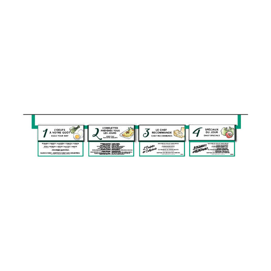 Menu Board Metal Rail Ceiling & Wall Mount Solution